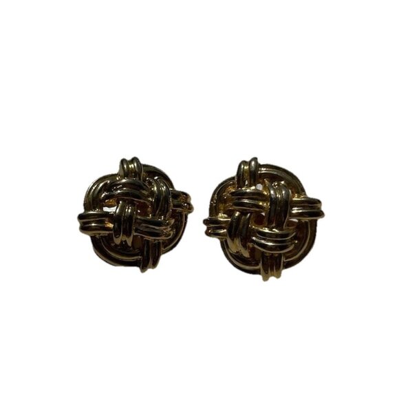 Vintage Cookie Lee Earrings Women’s Modern Quality Gold Gunmetal Chain Clip On - Picture 1 of 15